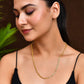 Jewels Nest Textured Barrel-Style Gold Chain Necklace – Luxurious Daily Wear - Swadesiicart