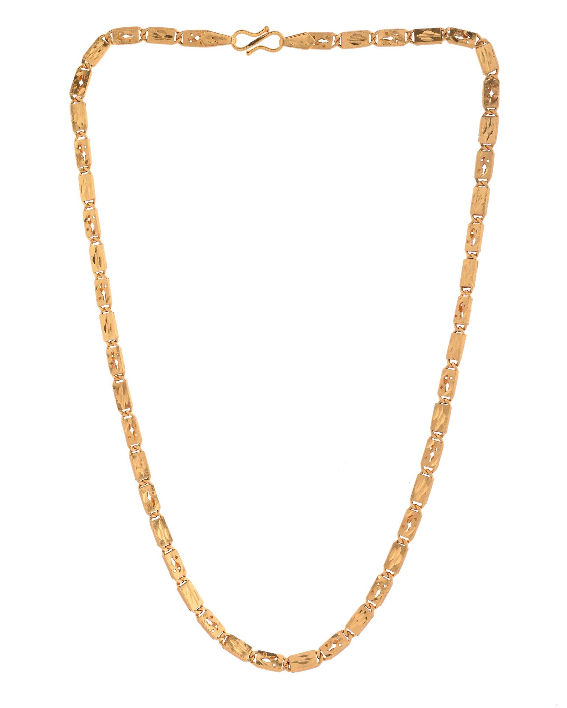 Jewels Nest Golden Geometric Link Chain for Men & Women – Classy Look - Swadesiicart