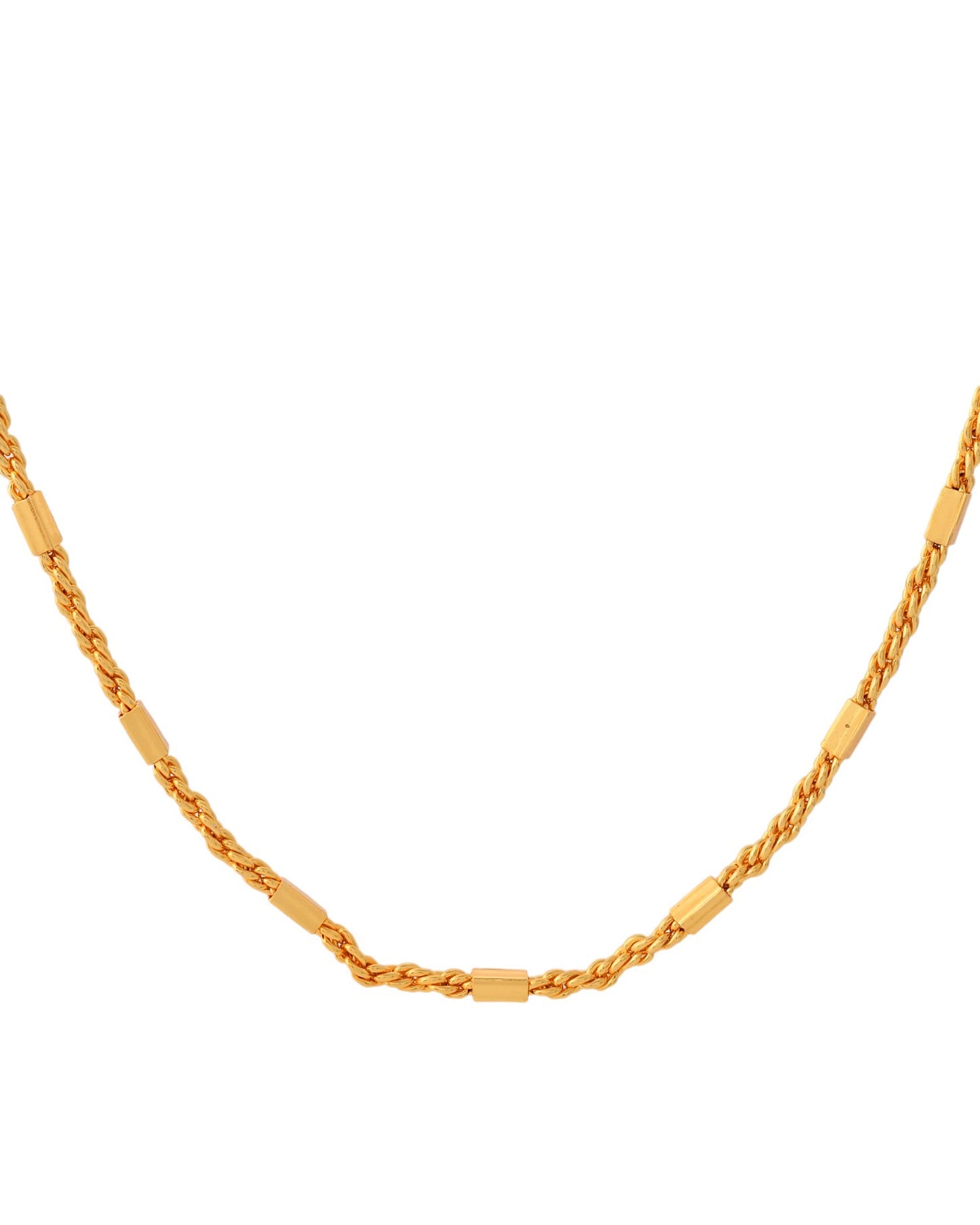 Jewels Nest Men’s Gold-Polished Stainless Steel Rascha Pipe Chain | Swadesiicart