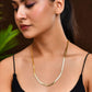 Jewels Nest Flat Coin-Link Chain in Gold Finish – Unisex Minimalist Jewelry - Swadesiicart