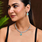 Jewels Nest Silver-Plated American Diamond & Cubic Zirconia Studded Jewellery Set - Swadesiicart