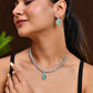 Jewels Nest Silver-Plated American Diamond & Cubic Zirconia Studded Jewellery Set - Swadesiicart