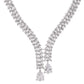 Jewels Nest Silver-Plated American Diamond Necklace Set with Teardrop CZ Stones - Swadesiicart
