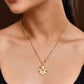Jewels Nest Traditional Gold-Tone Pendant Chain with Ruby Accents - Swadesiicart