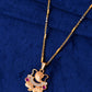 Jewels Nest Traditional Gold-Tone Pendant Chain with Ruby Accents - Swadesiicart