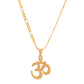 Jewels Nest Gold-Toned Om Pendant Chain for Men & Women | Devotional Lord Shiva Jewelry - Swadesiicart