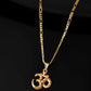 Jewels Nest Gold-Toned Om Pendant Chain for Men & Women | Devotional Lord Shiva Jewelry - Swadesiicart