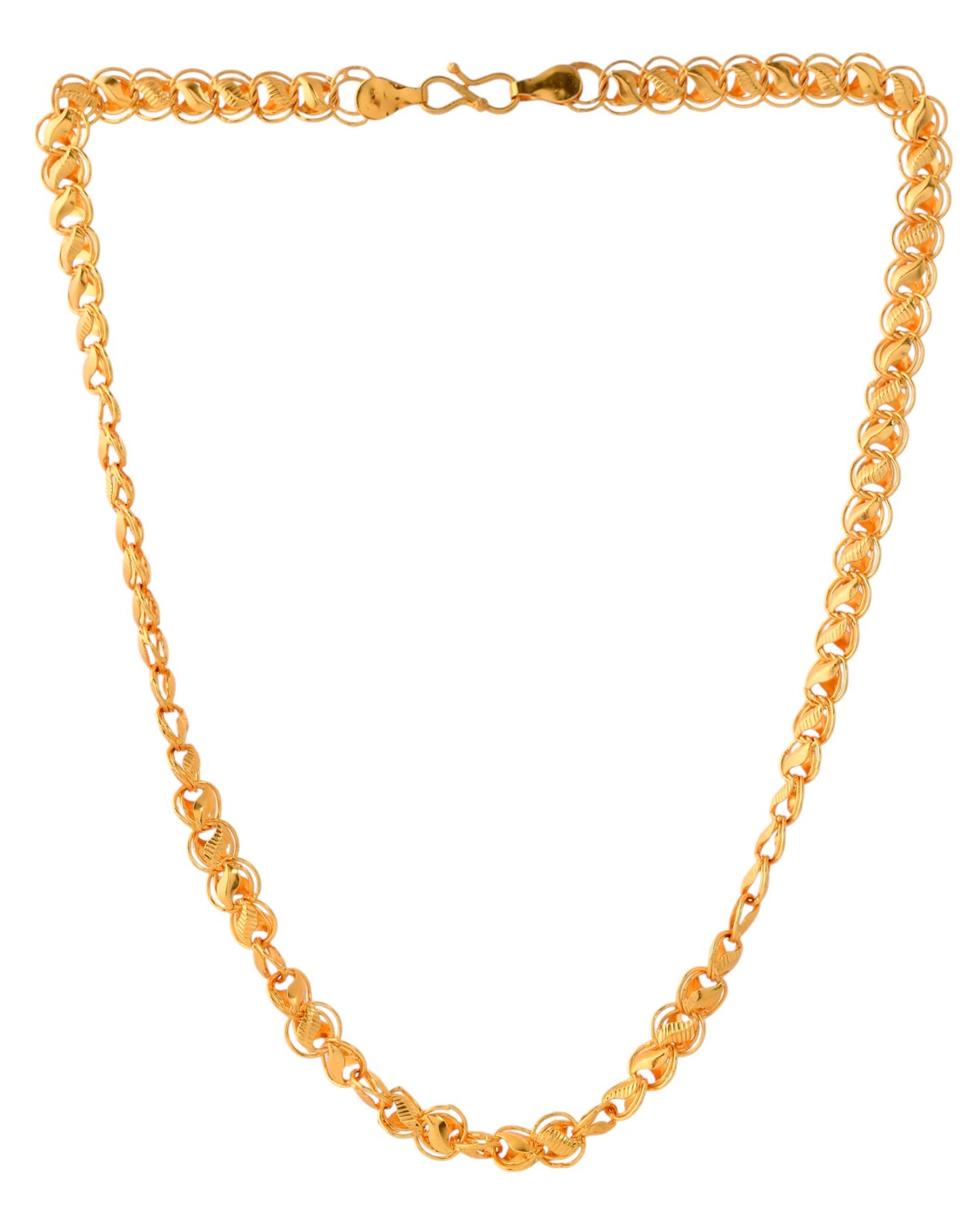Jewels Nest Elegant Gold-Polished Lotus Link Chain – Premium Brass Jewelry Chain | Swadesiicart