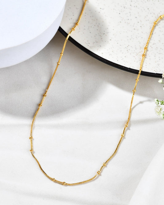 Jewels Nest Elegant Gold-Polished Twisted Rope Chain – Premium Brass Jewelry | Swadesiicart