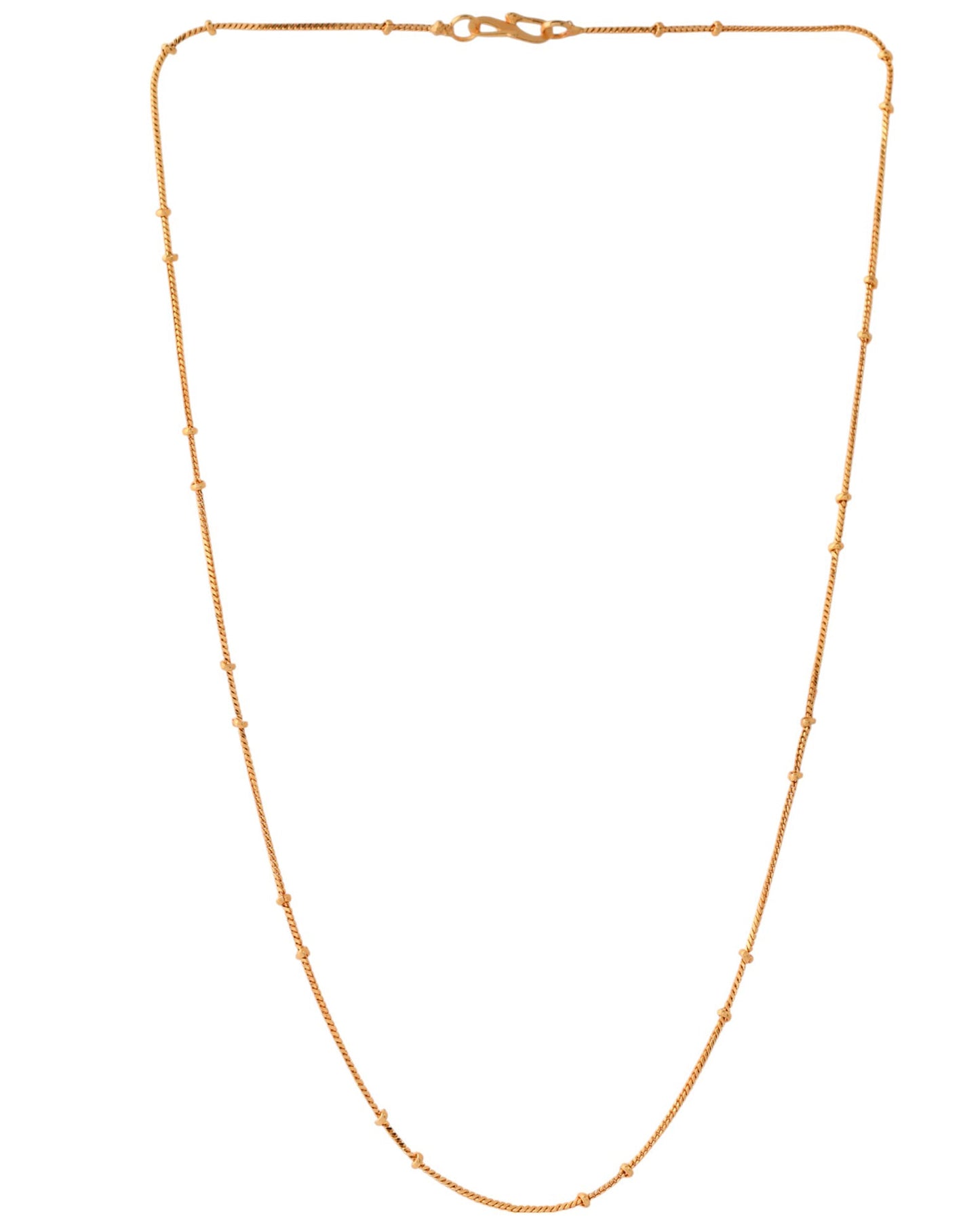 Jewels Nest Elegant Gold-Polished Twisted Rope Chain – Premium Brass Jewelry | Swadesiicart