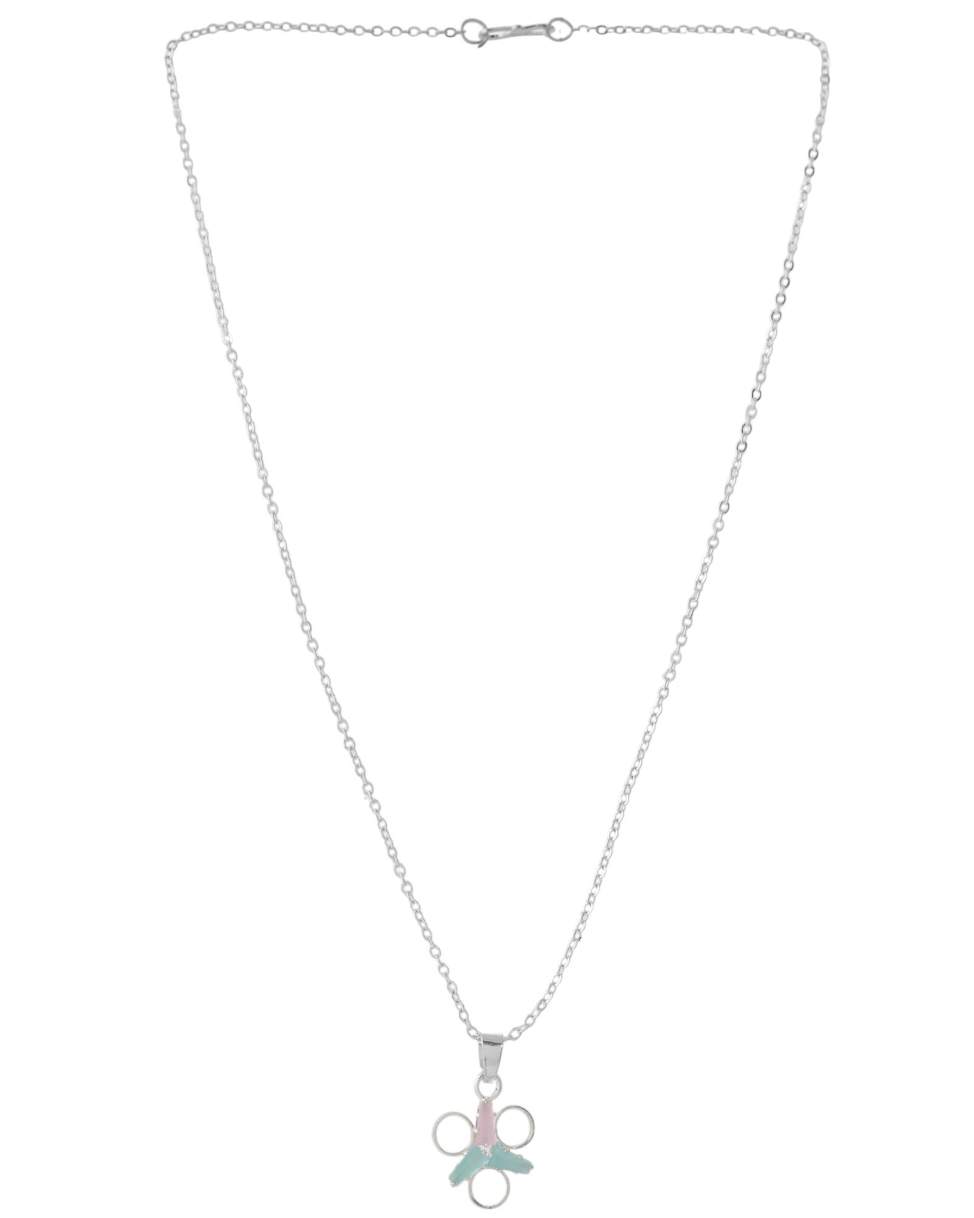 Jewels Nest Elegant Silver-Tone Butterfly Pendant Chain for Women & Girls | Swadesiicart