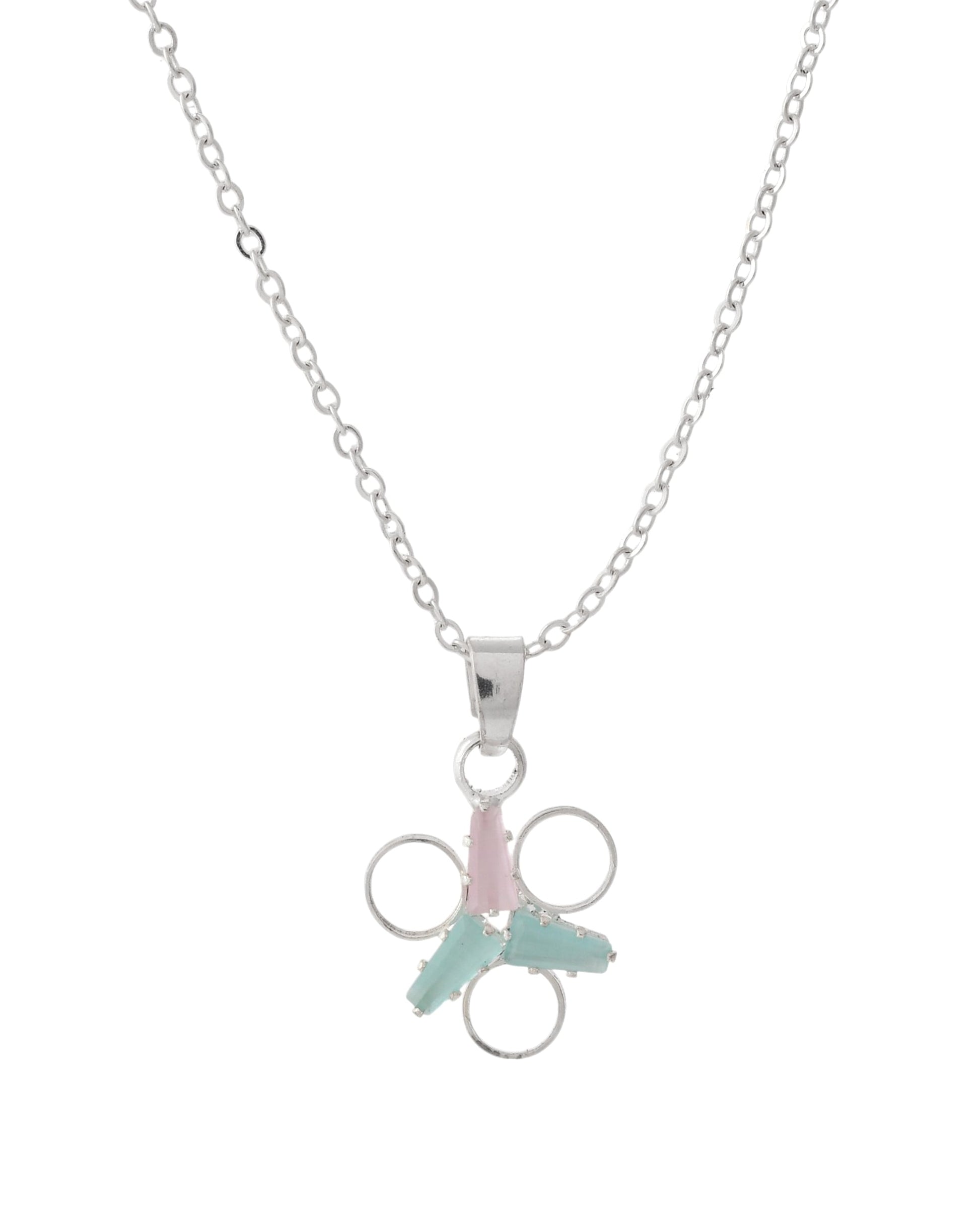 Jewels Nest Elegant Silver-Tone Butterfly Pendant Chain for Women & Girls | Swadesiicart