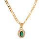 Jewels Nest Elegant Gold-Polished Green Stone Earring & Pendant Set – Royal Jewelry for Women | Swadesiicart