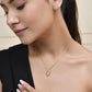 Jewels Nest Elegant Gold-Polished Couple Pendant Set | Swadesiicart