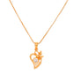 Jewels Nest Elegant Gold-Polished Couple Pendant Set | Swadesiicart