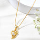 Jewels Nest Elegant Gold-Polished Couple Pendant Set | Swadesiicart