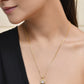 Jewels Nest Elegant Gold-Polished Floral Pendant with Sparkling Stone | Swadesiicart