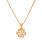 Jewels Nest Elegant Gold-Polished Floral Pendant with Sparkling Stone | Swadesiicart