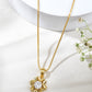 Jewels Nest Elegant Gold-Polished Floral Pendant with Sparkling Stone | Swadesiicart