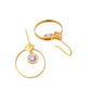 Jewels Nest Gold-Tone Hoop Earrings with Square Crystal Detailing - Swadesiicart