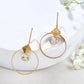 Jewels Nest Gold-Tone Hoop Earrings with Square Crystal Detailing - Swadesiicart