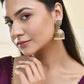 Jewels Nest Gold-Polished Pearl Jhumka Earrings – Traditional Ethnic Design - Swadesiicart