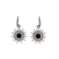 Jewels Nest Stainless Steel Evil Eye Sunburst Dangle Earrings with Crystal Embellishments - Swadesiicart