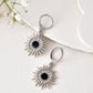 Jewels Nest Stainless Steel Evil Eye Sunburst Dangle Earrings with Crystal Embellishments - Swadesiicart