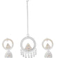 Jewels Nest Silver-Plated Crystal Embellished Jhumka Earrings with Circular Hoops - Swadesiicart