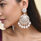 Jewels Nest Silver-Plated Grand Chandbali Earrings with Pearl and Kundan Work - Swadesiicart