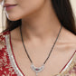 Jewels Nest Elegant Silver-Plated Mangal Sutra with Floral Crystal Pendant | Swadesiicart