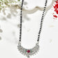 Jewels Nest Elegant Silver-Plated Mangal Sutra with Floral Crystal Pendant | Swadesiicart