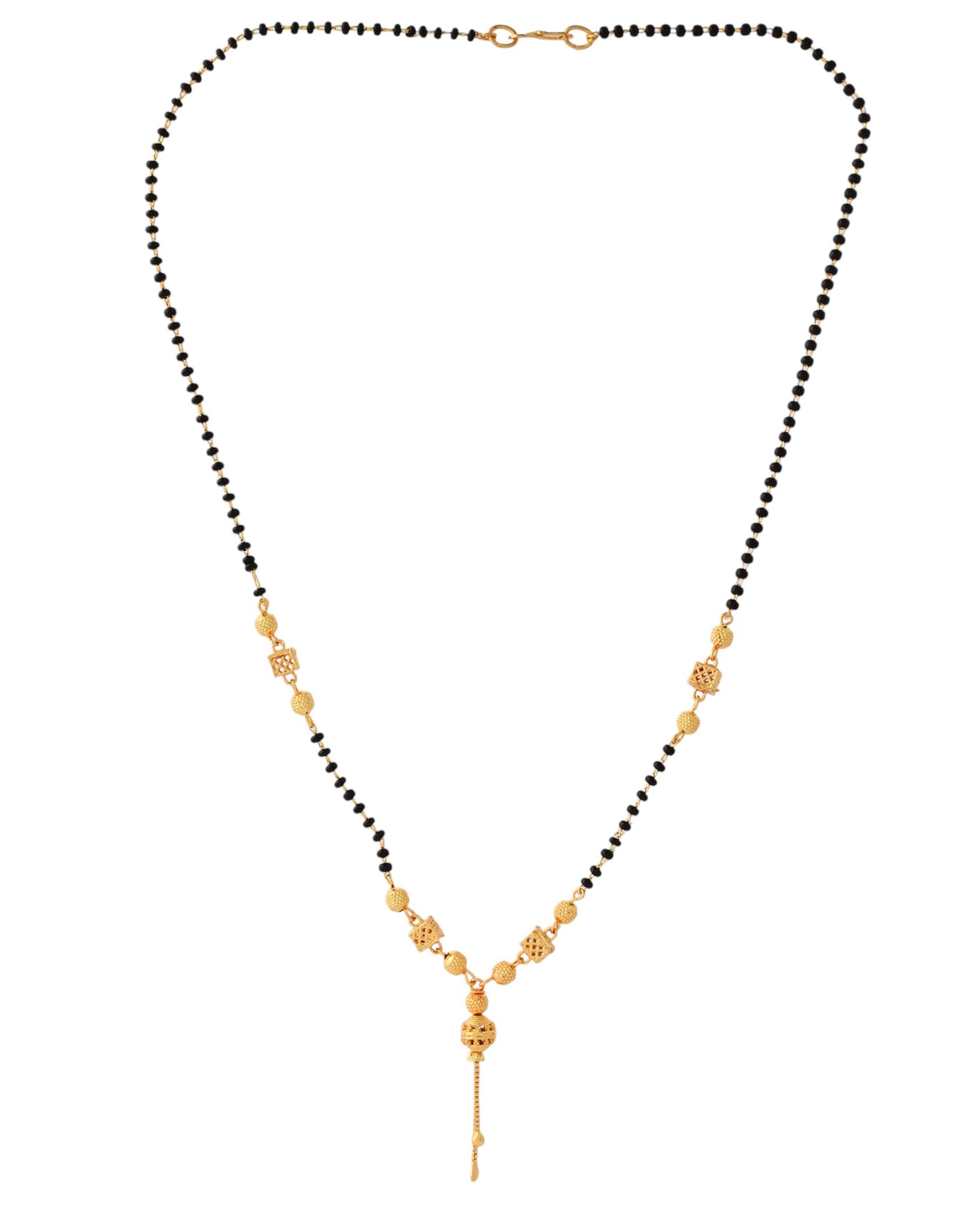 Jewels Nest Traditional Gold-Polished Double-Strand Mangal Sutra | Swadesiicart