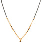 Jewels Nest Graceful Gold-Polished Black Bead Mangal Sutra with Intricate Pendant | Swadesiicart