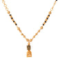 Jewels Nest Graceful Gold-Polished Black Bead Mangal Sutra with Intricate Pendant | Swadesiicart