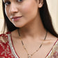 Jewels Nest Elegant Floral Pendant Gold-Polished Mangal Sutra | Swadesiicart