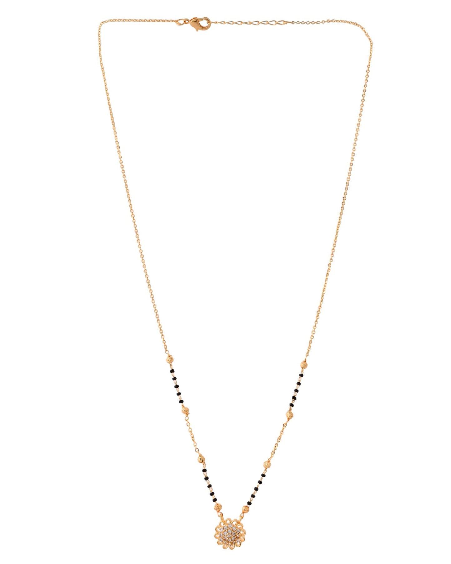 Jewels Nest Floral Bloom Gold-Polished Mangal Sutra | Swadesiicart
