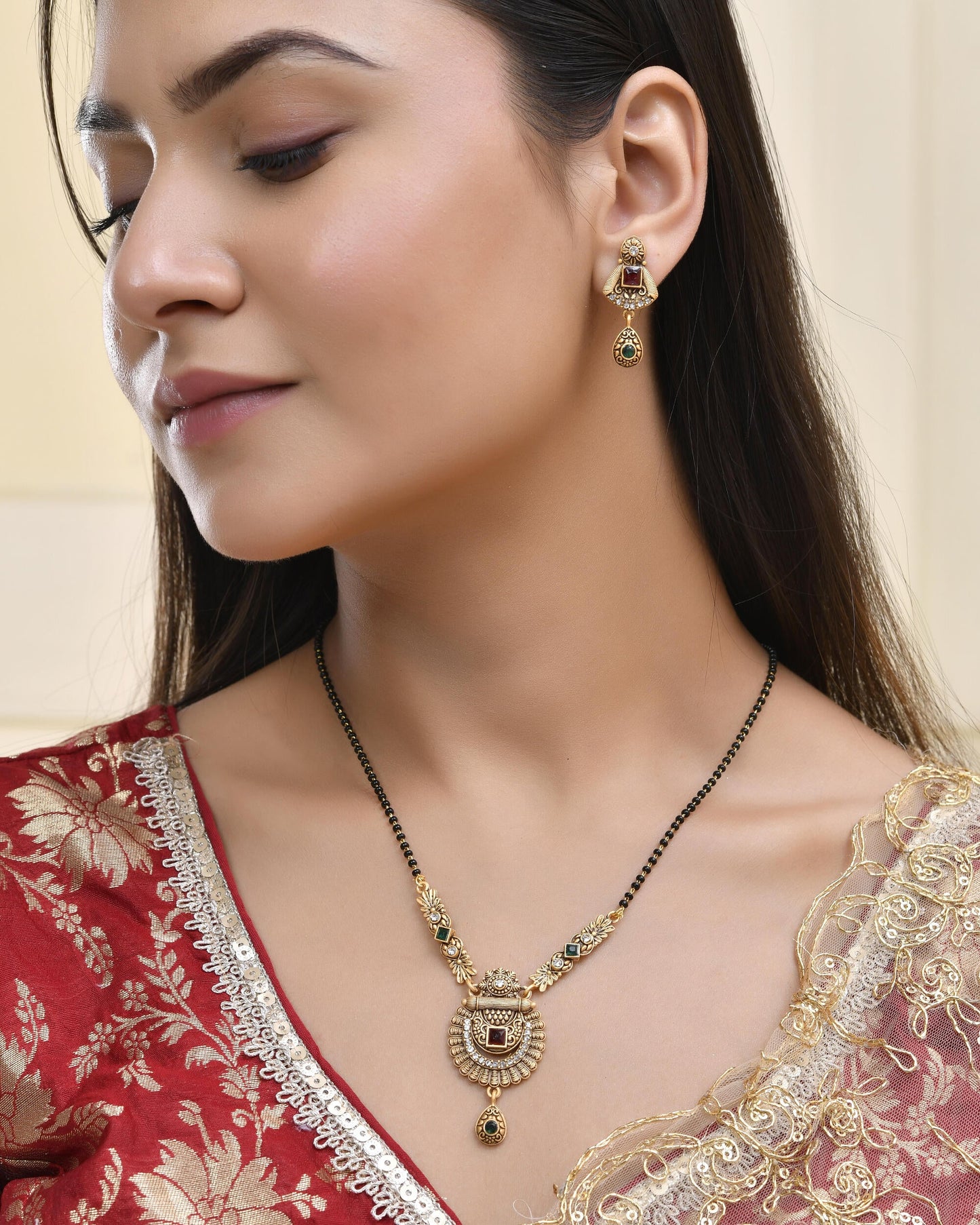 Jewels Nest Royal Heritage Antique Mangal Sutra | Swadesiicart