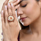 Jewels Nest Traditional Kundan Gold-Polished Rings | Swadesiicart