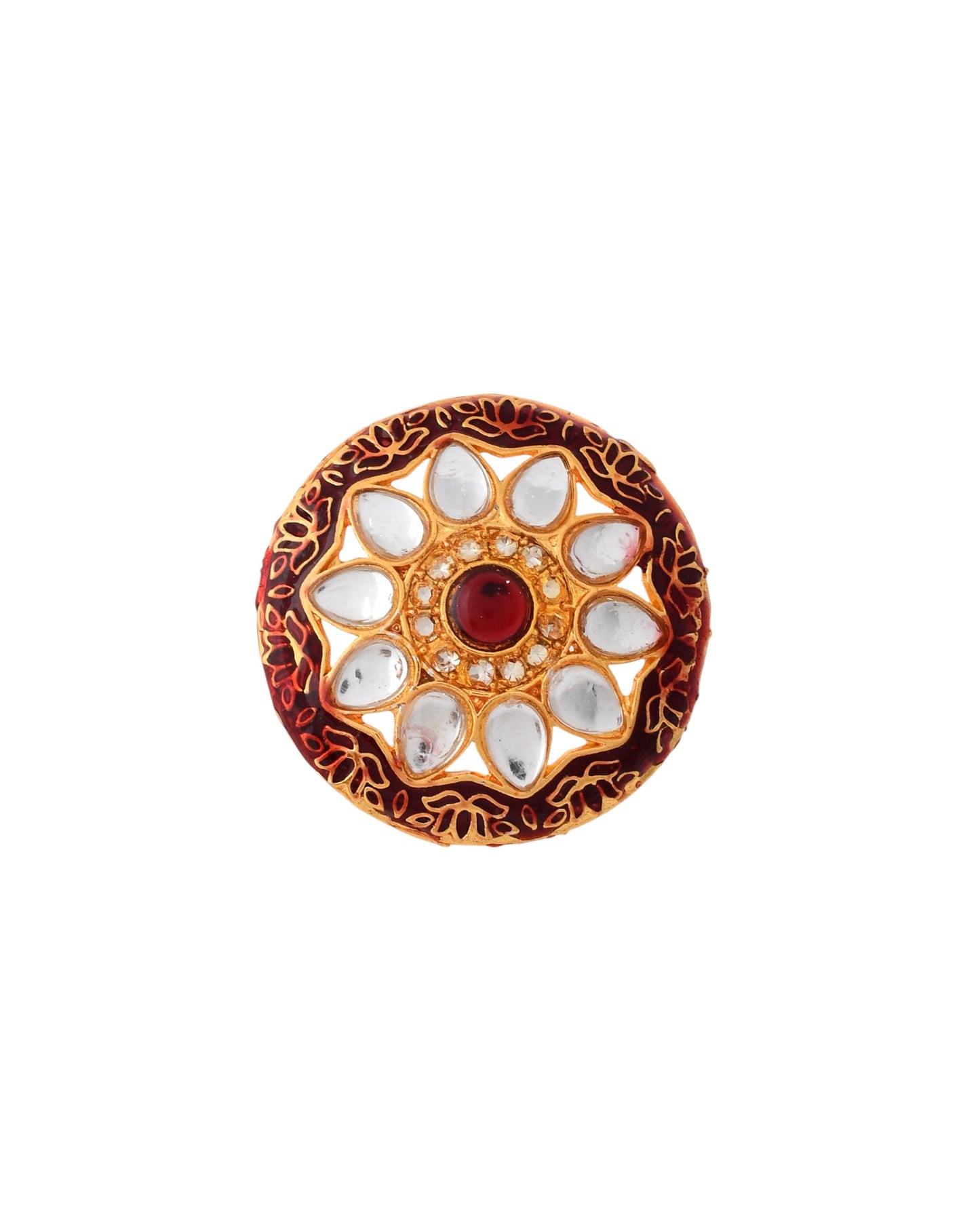 Jewels Nest Traditional Kundan Gold-Polished Rings | Swadesiicart
