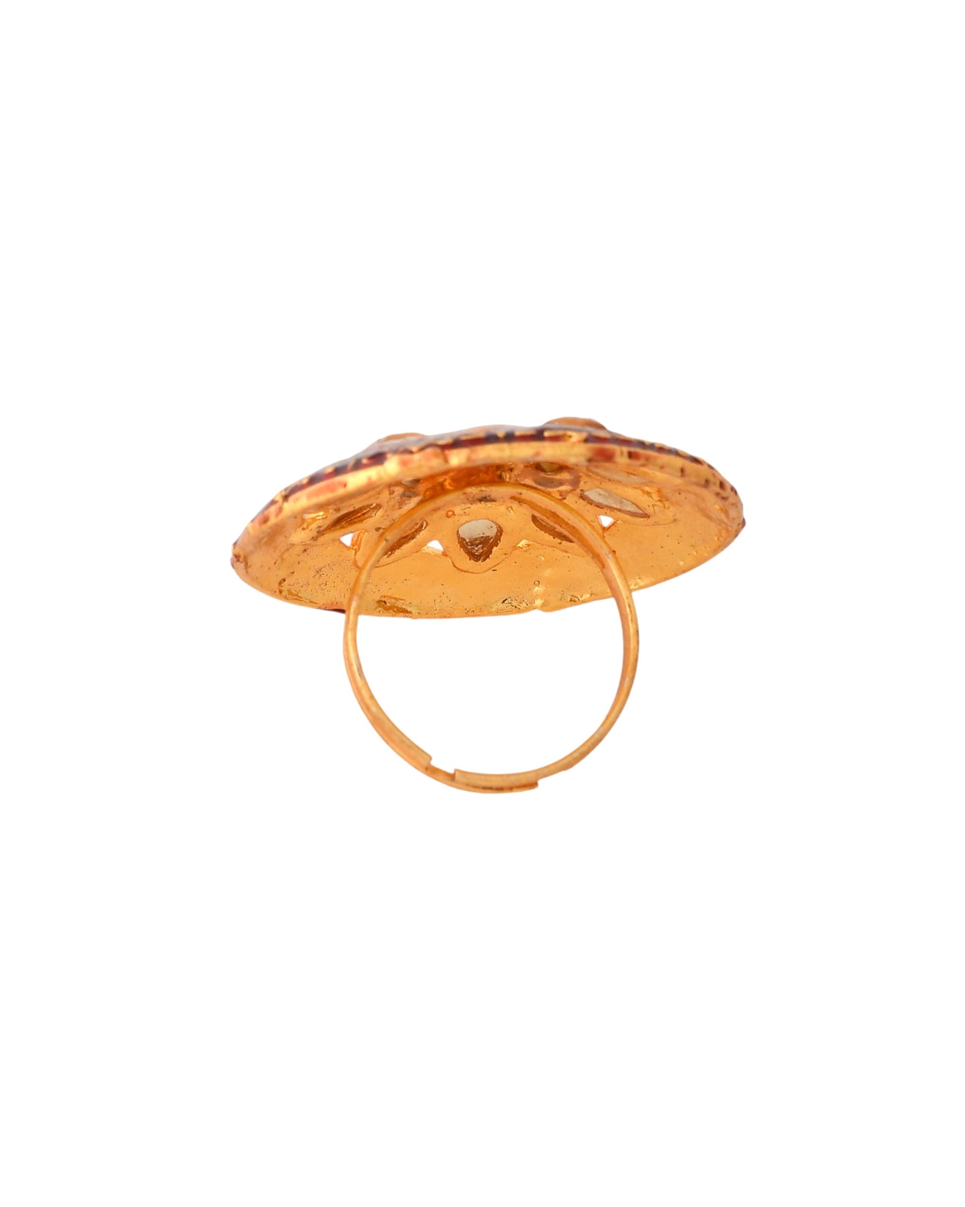Jewels Nest Traditional Kundan Gold-Polished Rings | Swadesiicart