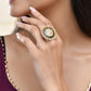 Jewels Nest Exquisite Kundan Meenakari Gold-Polished Rings | Swadesiicart