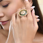 Jewels Nest Exquisite Kundan Meenakari Gold-Polished Rings | Swadesiicart