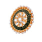 Jewels Nest Exquisite Kundan Meenakari Gold-Polished Rings | Swadesiicart