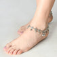 Mominos Fashion Kamal Johar Oxidised Silver Adjustable Anklets | Swadesiicart
