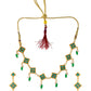 Jewels Nest Elegant Green Square Drop Necklace & Earrings Set - Swadesiicart