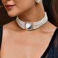 Jewels Nest Elegant Pearl Kundan Choker Necklace Set with Matching Earrings – Traditional Bridal Jewellery - Swadesiicart