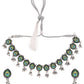 Jewels Nest Oxidised Silver Peacock Feather Necklace with Matching Earrings Set - Swadesiicart