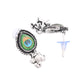 Jewels Nest Oxidised Silver Peacock Feather Necklace with Matching Earrings Set - Swadesiicart