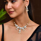 Jewels Nest Gold-Plated AD Stone Choker Necklace with Leaf Motif Detailing for Women - Swadesiicart